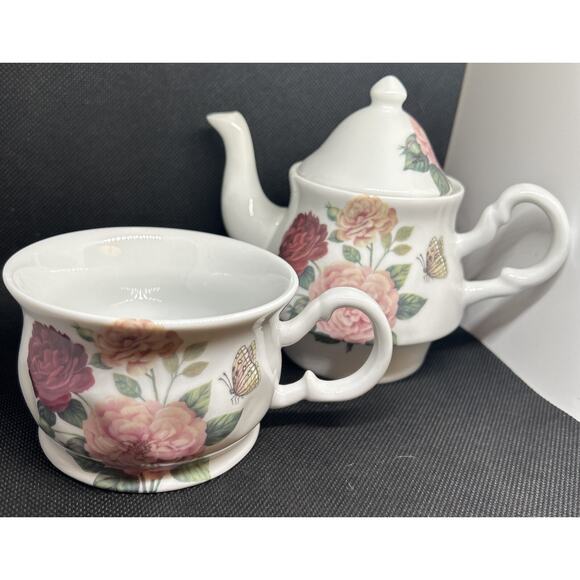 Glynda Turley “Romancing The Home” Antique Rose Tea Set For One - Picture 1 of 10